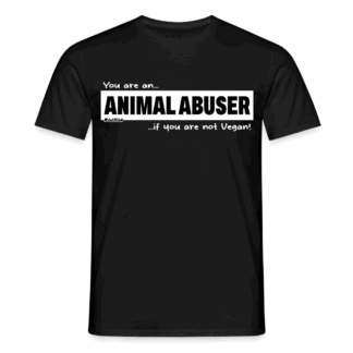 Animal Abuser – Weiß/Schwarz – Aktivismus – Männer T-Shirt