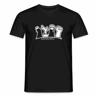 4 Pfoten/Fäuste/Hufe/Beine Weiß – goVegan – Männer T-Shirt