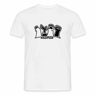 4 Pfoten/Fäuste/Hufe/Beine - goVegan - Männer T-Shirt