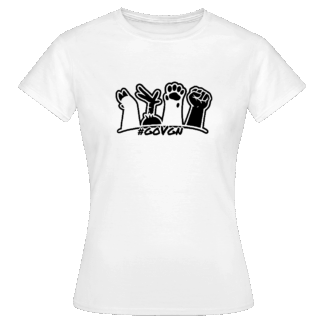 4 Pfoten/Fäuste/Hufe/Beine – goVegan – Frauen T-Shirt